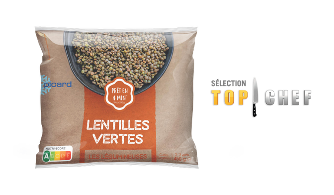 450G LENTILLE VERTE CUITE